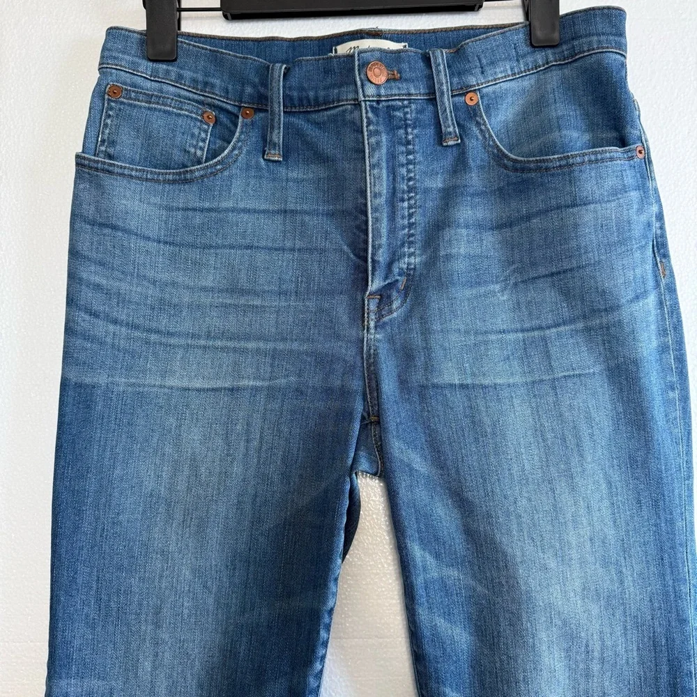Madewell Cali Demi Boot Jeans Blue Wash Women Size 30 Zip Up Ankle Length - Picture 5 of 14